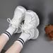 Leather Small, Thick Soled, Height Increasing Dad For Women 2024 Spring And Autumn New Mesh Breathable Versatile Casual_vogvips.com