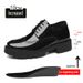 Men's Glossy Leather Brogue Shoes With Hidden Heel For Business Formal_vogvips.com