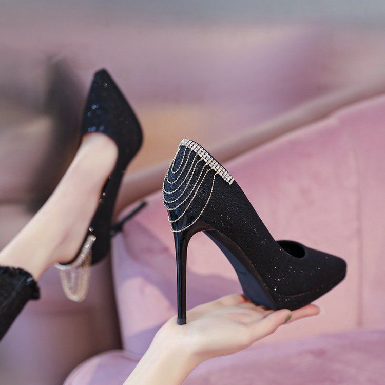 ShoeVault 2025 New High Heels For Women Silver Waterproof Platform Stiletto Versatile Nightclub Dress Shoes Fashion Show Elegant_vogvips.com