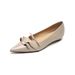 Design Sense Niche Pointed Single Shoes Women's Lotus Leaf Edge Shallow Mouth One Pedal Versatile Flat Shoes_vogvips.com