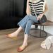 Summer New Crystal Closed-Toe Women, Fashionable Flat Sandals Outdoor Wear, Non-Slip Hollow Jelly Shoes For Home Use_vogvips.com