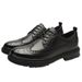 Euro Step British Carved Brogue Autumn New Casual Men's Business Workwear Professional Korean Style Small Leather Shoes_vogvips.com