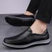 Men's Shoes Loafer Leather Shoes Low-top Foot-fitting Leather Flat-soled Large-size Casual Shoes_vogvips.com