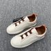 New Style Z Brand No-Tie Men's Sneakers Genuine Leather Low-Top White Lazy Elastic Band Slip-On Driving Shoes_vogvips.com
