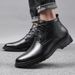 European Warm Series Autumn Winter New Patchwork British Boots Casual Leather High-top Business Cowhide Korean Fashion Trend Men's Shoes_vogvips.com