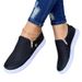 Round Head Thick Sole Side Zipper Low Top Single Shoes For Women Solid Color Large Size Pressure Pattern Board Shoes_vogvips.com