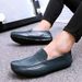 Spring 2021 New Men's Casual Leather Shoes Korean Style Large Size Soft Sole Lazy Summer Loafers_vogvips.com