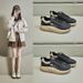 Spring New White Korean Edition Ins Sports Running Female Students Thick Soled Height Increasing Casual Shoes_vogvips.com