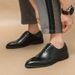 New Pointed Toe Business Brogue Leather For Men Formal Office Trendy Fashion Wedding Shoes_vogvips.com