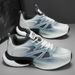 Low MOQ Customize Men Luminous Fashion Casual Sneakers Soft Sole Blank Mesh Breathable Sports Running Shoes For Man_vogvips.com