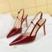 Women S Elegant Hollow Out Pointed Toe High Heels Stiletto Heel Back Strap Patent Leather Sexy Dress Pumps For Party_vogvips.com