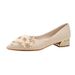 327-55 New Glitter Fairy Bridesmaid Boat Pointed Toe Wedding Heel Bride Flat Single Shoes Women_vogvips.com