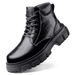 Martin Boots Men's High-top Velvet Warm Outdoor Casual Leather Shoes Tooling Snow Leather Boots_vogvips.com