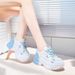 Women's Dad Sneakers 2025 Spring And Autumn New Summer Thick-Soled Versatile Casual Sports White Shoes For Women_vogvips.com