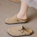 Lazy Cloth Toe Slippers Women Fashion Outerwear Flat Soled Couple Large Size_vogvips.com