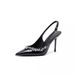 Fairy Evening Breeze Elegant Rhinestone Soft Sole High Heels 2025 Autumn New Patent Leather Pointed Toe Stiletto Sandals_vogvips.com