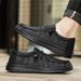 Extra Large Size Fly-woven Breathable Mesh One-pedal Loafers Size 39-47 Suitable For Sports Walking Breathable Casual Shoes Fashion Dress Shoes_vogvips.com