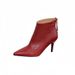 2026 Korean-Style Elegant Versatile Short Boots With Pointed Toe, Slimming Ankle-High Stiletto Heel, Slim-Fit_vogvips.com