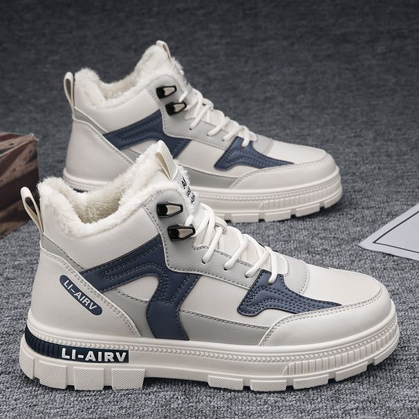European Warm Series 2025 New Autumn High-top Work With Fleece, Breathable Men's Shoes, Non-slip Trendy Lightweight Casual Versatile Martin_vogvips.com
