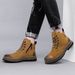 Men's High-top Casual Velvet Medium Tube Martin Boots Men's Polished Cotton Boots Men_vogvips.com