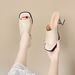 Women's Open-toe For Outdoor Wear, 2025 Summer New European And American Style, Chunky High-heeled To Pair With Dresses,_vogvips.com