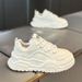 Euro Step Spring New Breathable White Sneakers Men's Versatile Thick-Soled Sports Casual Dad Trendy Shoes_vogvips.com