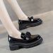 British Style Thick Soled Women S Leather Shoes New Spring And Autumn Mary Jane Versatile Black JK Platform Loafers_vogvips.com