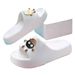 Stepping On Poop Feeling Cartoon Women, Summer Outdoor Indoor Bathroom Non-Slip Couple's One-Word Slippers For Men_vogvips.com