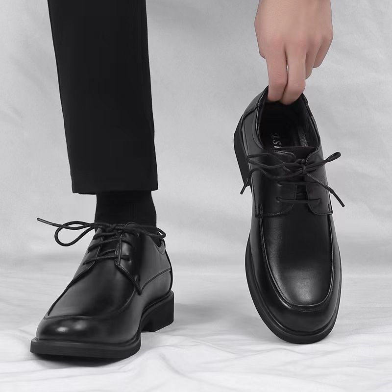 Euro Step Business Formal Casual British Style Groom Groomsman Height Increasing Suit Black High-end Wedding Leather Shoes Men_vogvips.com