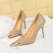 High Heels Stilettos And Party Shoes Snake Print Patent Leather Metal Pointed_vogvips.com