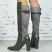 666-26 Women's Long Boots Pointed Toes, Thick High Heels, With A Comfortable, Warm, And Elegant Zipper At The Back_vogvips.com