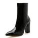 Chunky Heel Pointed-Toe Knee-High Boots – Zip-Up Patent Leather Riding Boots For Women (Black/Silver/Gold, Sizes 35-40)_vogvips.com