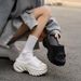 9cm Height Increasing Women's Shoes Outdoor Wear, Fashionable Trendy Versatile Beach Shoes, Comfortable For Long Walks,_vogvips.com