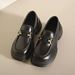 Coarse Heel Platform Loafers Women's French Soft-soled Small Leather Shoes Single Shoes_vogvips.com