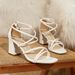Thick Bottom High Heel Women's Sandals 2025 Spring Large White Square Head One Line Open Toe Sexy Sandals_vogvips.com