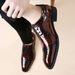 Euro Step Large Size Leather Pointed Toe Wedding Men's Brogue Suit Carved Gentleman Business Formal Casual Shoes_vogvips.com