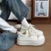 High-end Versatile White Sneakers With Thick Soles Height Increase For Women, 2026 Super Popular New Spring And Autumn_vogvips.com
