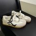 Women Trainers Flats Sneakers Zhang Jingyi Same Brown Dexun Shoes Women Autumn Color Block Casual Versatile Forrest Gump Sneakers Style_vogvips.com