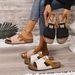 Butterfly Rhinestone Broken Slippers Summer New Style Color Blocking One Strap Sandals plus Size Women's Slides & Flip-Flops_vogvips.com