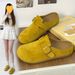 Women's Shoes Ins Trend Casual All Match Half Support One Foot Slippers_vogvips.com