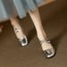 NEW Retro And Versatile Silver Mary Jane Shoes For Women's Spring And Autumn, With Thick Heels And A Shallow Mouth_vogvips.com