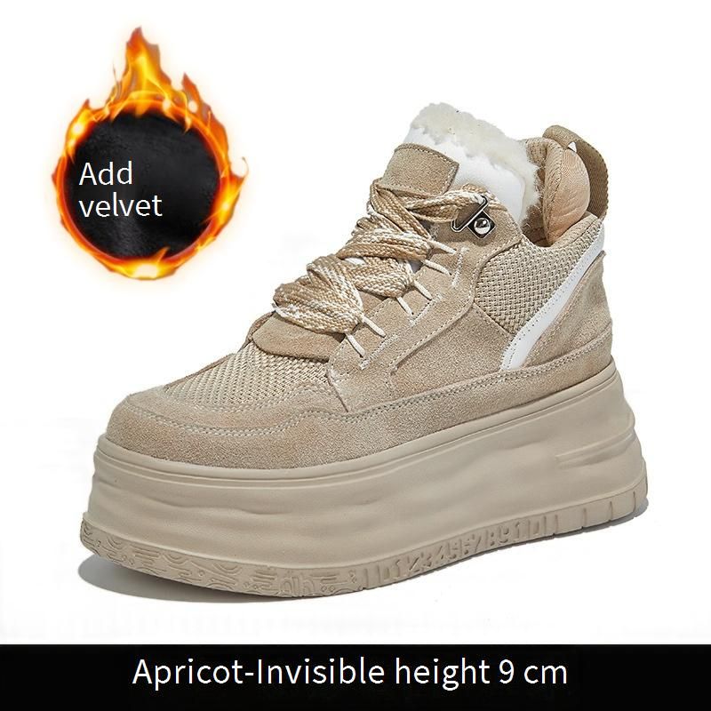 Women's Shoes New Northeast Snow Boots Women's Winter Fur And Velvet Warm Non Slip Genuine Leather Short Tube Thick Soled Cotton Shoes_vogvips.com