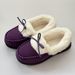 Autumn And Winter Warm Furry Bag And Bow Decoration Women's Cotton Shoes_vogvips.com
