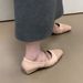 Mary Jane Shoes, Patent Leather, Color-blocked Bow, Square Toe, Nude, Light Opening Single Shoes_vogvips.com