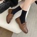 Cameido Women's Vintage Brogue Leather Shoes Oxford Shoes With Bow And Tassel For Spring_vogvips.com