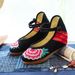 High Single Cow Tendon Sole, Spring And Autumn Style, One Button Buckle, Embroidered Cloth S, Wedge Heels, Women's_vogvips.com