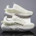 Men's All Black Mesh Running Shoes Thick Cushion Sole Breathable Casual Sneakers_vogvips.com