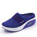 2025 Summer Heel Free One Step Women's Sneakers Lazy Large Thick Soled Shoes Mesh Breathable Half Slippers For Women_vogvips.com