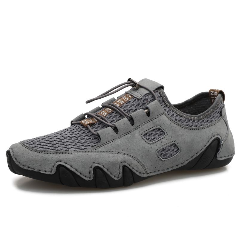 New Men's Shoes Mesh Shoes Breathable Sports Men's Casual Shoes Leather Shoes Versatile Trend Shoes_vogvips.com