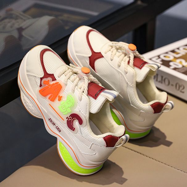 Four Seasons Sneakers Mesh Casual Shoes Thick Sole Boys And Girls Shoes Children's Fashion Shoes_vogvips.com